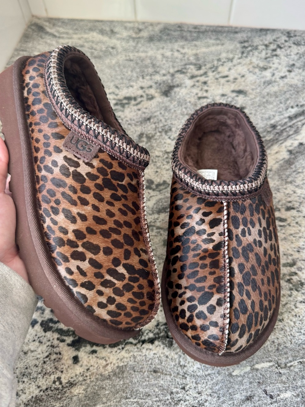 UGG Tasman Caspian Leopard Slipper. W8. New without box!
